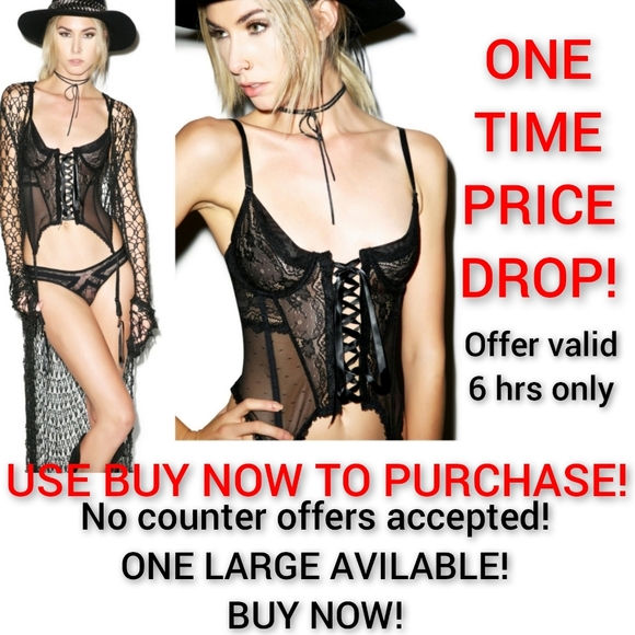 Dolls Kill Other - 1X PRICE DROP 6HR SALE! LARGE LEFT! [NEW] Widow/Dolls Kill Omen Garter Bustier